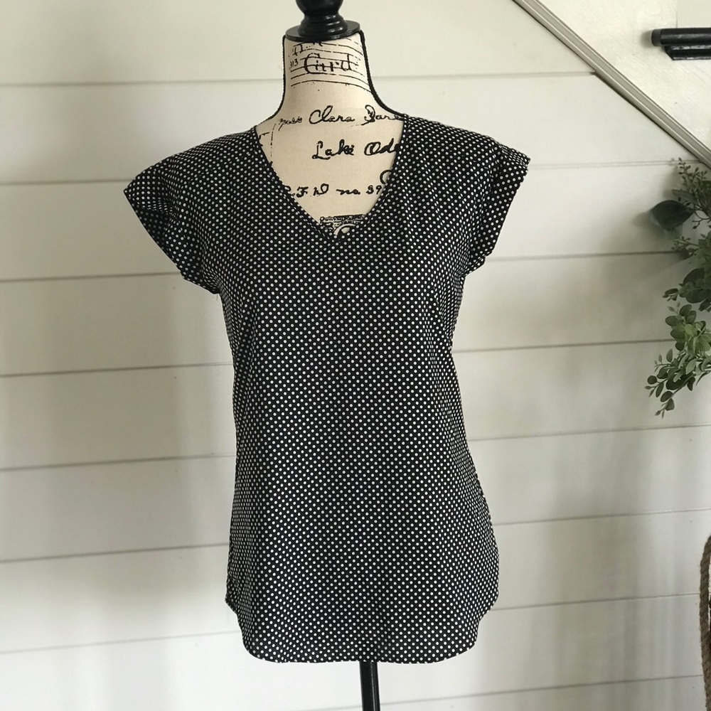 EXPRESS Polka Dot Black and White Blouse - size XS
